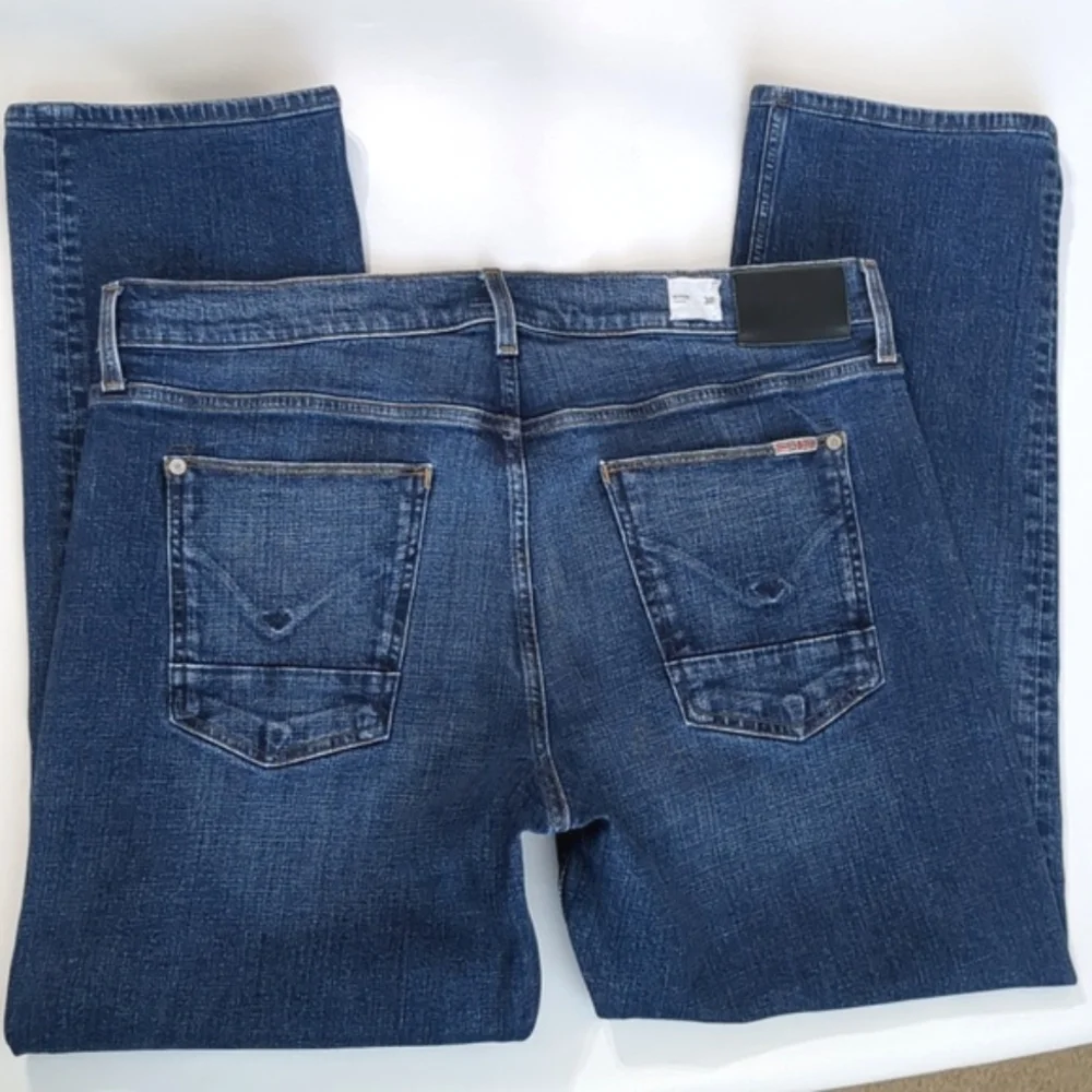 Hudson Byron Straight 5 Pocket Medium Wash Stretch Jean Sz 38